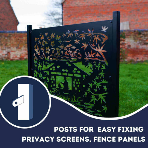 Metal Garden Fence Panels Japanese Fencing Screens Geisha on a Bridge